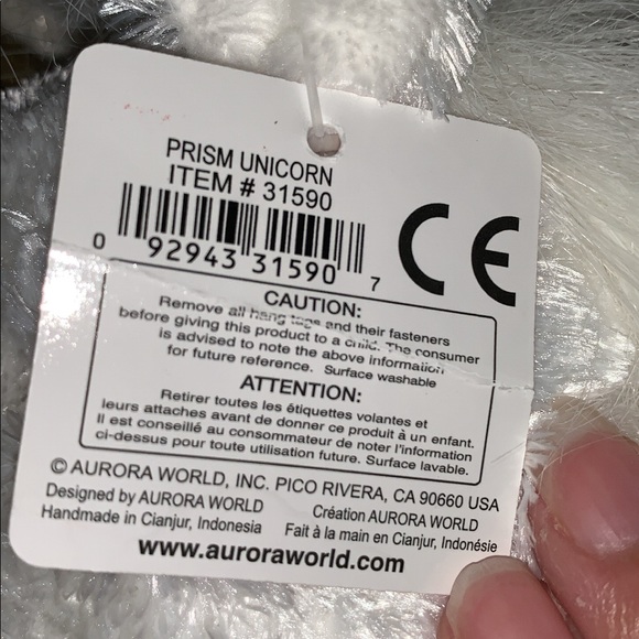 Aurora Little Prism Unicorn Plush Stuffed Animal - Picture 8 of 10